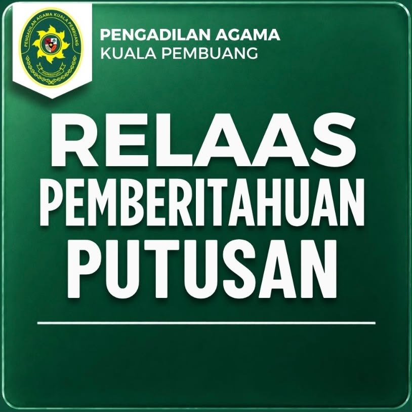 Desain relaas Pemberitahuan Putusan